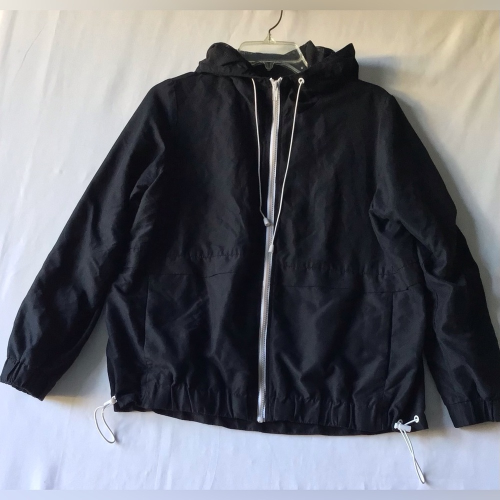 Forever 21 Black Hooded Jacket 1T 209